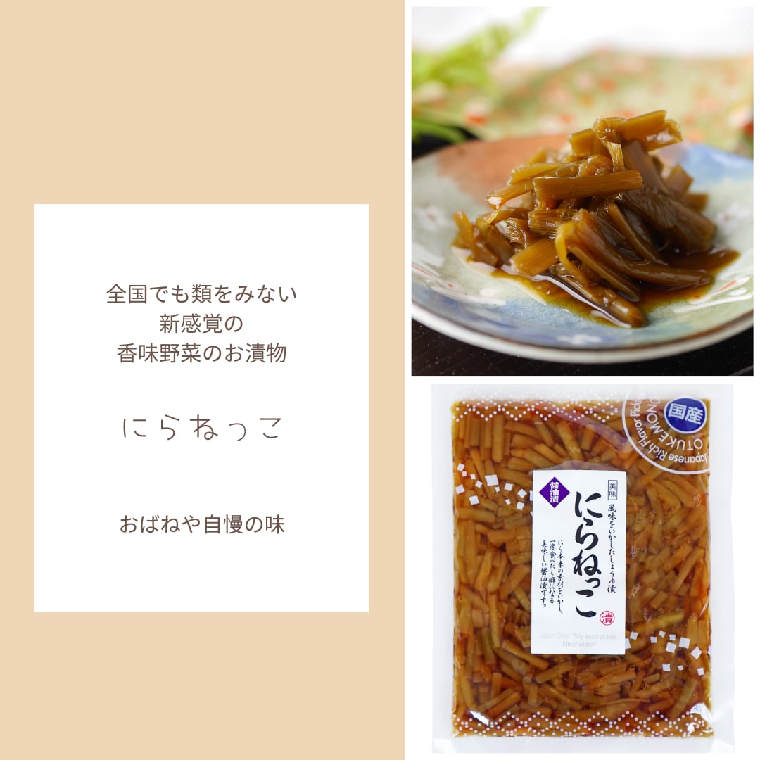 にらねっこ・地元愛たっぷり!ニラの旨みがぎゅっと詰まった『にらっこ』」